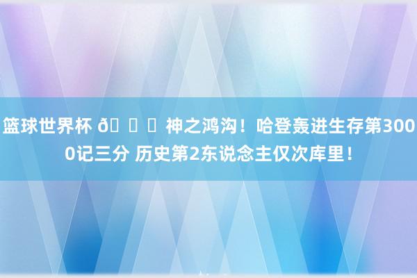 篮球世界杯 😀神之鸿沟！哈登轰进生存第3000记三分 历史第2东说念主仅次库里！